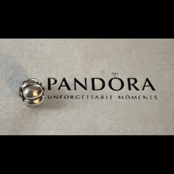 Pandora 14kt gold & silver budding charm - Picture 2 of 3